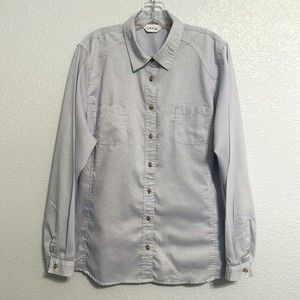 Orvis Button Up Plaid Blue White Shirt Pocket Long Sleeve XL Active Fit